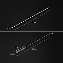 Load image into Gallery viewer, 4 PCS Reusable Stainless Steel Drinking Straws + 1 x Cleaner Brush Set Kit, Straight