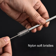 Load image into Gallery viewer, 4 PCS Reusable Stainless Steel Drinking Straws + 1 x Cleaner Brush Set Kit, Straight
