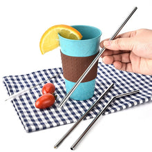 Load image into Gallery viewer, 4 PCS Reusable Stainless Steel Drinking Straws + 1 x Cleaner Brush Set Kit, Straight