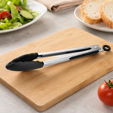 Load image into Gallery viewer, 12 inch Silicone Non-slip Food Bread Barbecue BBQ Clip Tongs Kitchen Tools, 12 inch Black, 12 inch Red