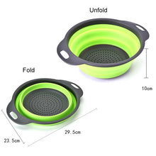 Load image into Gallery viewer, Creative Folding Vegetables Fruits Storage Basket Organizer Drain Basket, L, Size: 29.5*23.5*10cm, Size: L