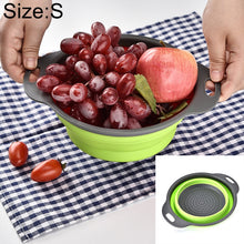 Load image into Gallery viewer, Creative Folding Vegetables Fruits Storage Basket Organizer Drain Basket, S, Size: 24.5*20*9cm, Size: S