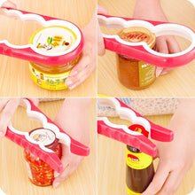 Load image into Gallery viewer, 4 in 1 Multi-function Bottle Opener Home Safe Open Cans Anti-skid Cap Kitchen Tool, Random Color Delivery, 4 in 1