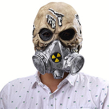 Load image into Gallery viewer, Halloween Festival Party Latex Biochemical Gas Mask Skeleton Frightened Mask Headgear, Biochemical Gas