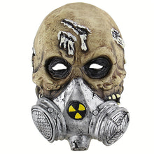 Load image into Gallery viewer, Halloween Festival Party Latex Biochemical Gas Mask Skeleton Frightened Mask Headgear, Biochemical Gas
