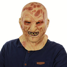 Load image into Gallery viewer, Halloween Festival Party Latex Burn Face Mask Skeleton Frightened Mask Headgear, Burn Face Mask Skeleton
