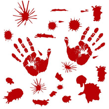 Load image into Gallery viewer, Halloween Decorations PVC Creative Blood Handprints and Footprints Wall Stickers Window Stickers, Random Style Delivery
