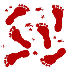 Load image into Gallery viewer, Halloween Decorations PVC Creative Blood Handprints and Footprints Wall Stickers Window Stickers, Random Style Delivery