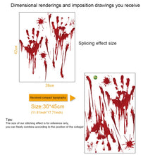 Load image into Gallery viewer, Halloween Decorations PVC Creative Blood Handprints and Footprints Wall Stickers Window Stickers, Random Style Delivery