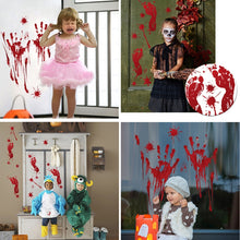 Load image into Gallery viewer, Halloween Decorations PVC Creative Blood Handprints and Footprints Wall Stickers Window Stickers, Random Style Delivery