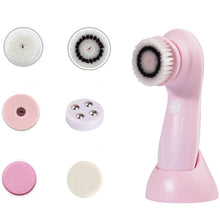 Load image into Gallery viewer, 1.2W USB Charging Electronic Cleaning Face Beauty Instrument Pores Nose Blackhead Facial Cleansing Brush, 6 in 1