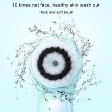 Load image into Gallery viewer, 1.2W USB Charging Electronic Cleaning Face Beauty Instrument Pores Nose Blackhead Facial Cleansing Brush, 6 in 1