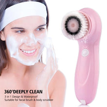 Load image into Gallery viewer, 1.2W USB Charging Electronic Cleaning Face Beauty Instrument Pores Nose Blackhead Facial Cleansing Brush, 6 in 1