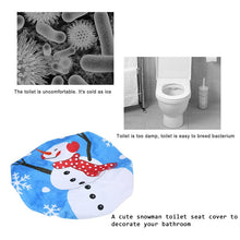 Load image into Gallery viewer, Fancy Christmas Decoration Toilet Lid Cover, Size: 48 x 43cm, Hat Snowman, Tree Branch Snowman