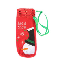 Load image into Gallery viewer, Snowman Christmas Dinner Table Decoration Champagne Wine Bottle Bag, Snowman 1
