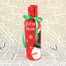 Load image into Gallery viewer, Snowman Christmas Dinner Table Decoration Champagne Wine Bottle Bag, Snowman 1