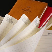 Load image into Gallery viewer, A5100 Pages Leather Soft Cover Notebook A5100 Pages Leather Soft Cover Notebook Pocket Memo