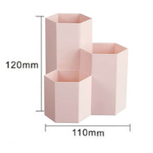 Load image into Gallery viewer, Creative Hexagon Pen Holder Stationery Cosmetics Storage Box