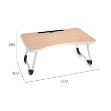 Load image into Gallery viewer, W-shaped Non-slip Legs Adjustable Folding Portable Writing Desk Laptop Desk with Card Slot, with Card Slot