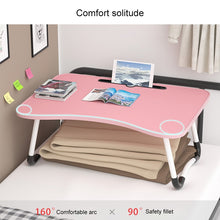 Load image into Gallery viewer, W-shaped Non-slip Legs Adjustable Folding Portable Writing Desk Laptop Desk with Card Slot, with Card Slot