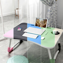 Load image into Gallery viewer, W-shaped Non-slip Legs Adjustable Folding Portable Writing Desk Laptop Desk with Card Slot, with Card Slot