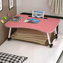 Load image into Gallery viewer, W-shaped Non-slip Legs Adjustable Folding Portable Writing Desk Laptop Desk with Card Slot, with Card Slot
