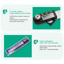 Load image into Gallery viewer, Digital Display Angle Finder Meter Protractor Goniometer Ruler, Measure Range: 500mm, 500mm Ruler