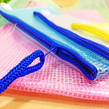 Load image into Gallery viewer, 12 PCS Zipper Plastic Mesh Stationery Bag, Random Color Delivery (A5, Size: 24x17.5cm), A5, Size: 24x17.5cm