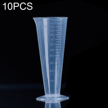 Load image into Gallery viewer, 10 PCS 100ml Food Grade PP Plastic Flask Digital Cone Measuring Cup Cylinder Scale Measure Glass Lab Laboratory Tools, 100ml