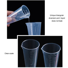 Load image into Gallery viewer, 10 PCS 100ml Food Grade PP Plastic Flask Digital Cone Measuring Cup Cylinder Scale Measure Glass Lab Laboratory Tools, 100ml
