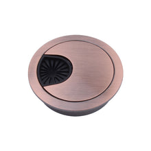 Load image into Gallery viewer, Desk Computer Desktop Zinc Alloy Round Threading Box Hole Cover, Hole Diameter: 80mm (Green Bronze), 80mm