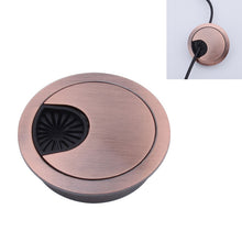 Load image into Gallery viewer, Desk Computer Desktop Zinc Alloy Round Threading Box Hole Cover, Hole Diameter: 80mm (Green Bronze), 80mm