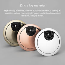 Load image into Gallery viewer, Desk Computer Desktop Zinc Alloy Round Threading Box Hole Cover, Hole Diameter: 80mm (Green Bronze), 80mm