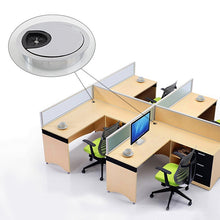 Load image into Gallery viewer, Desk Computer Desktop Zinc Alloy Round Threading Box Hole Cover, Hole Diameter: 80mm (Green Bronze), 80mm