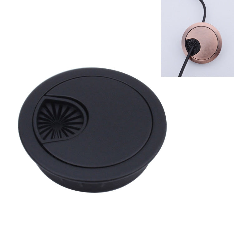 Desk Computer Desktop Zinc Alloy Round Threading Box Hole Cover, Hole Diameter: 80mm (Green Bronze), 80mm