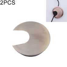 Load image into Gallery viewer, 2 PCS Desk Computer Desktop Zinc Alloy Round Threading Box Hole Cover, Hole Diameter: 35mm (Bright Gold), 35mm Green Bronze, 35mm Red Bronze, 35mm Matte Black, 35mm Matte Silver, 35mm Brushed Steel, 35mm Bright Gold