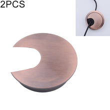 Load image into Gallery viewer, 2 PCS Desk Computer Desktop Zinc Alloy Round Threading Box Hole Cover, Hole Diameter: 35mm (Bright Gold), 35mm Green Bronze, 35mm Red Bronze, 35mm Matte Black, 35mm Matte Silver, 35mm Brushed Steel, 35mm Bright Gold