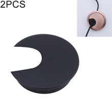 Load image into Gallery viewer, 2 PCS Desk Computer Desktop Zinc Alloy Round Threading Box Hole Cover, Hole Diameter: 35mm (Bright Gold), 35mm Green Bronze, 35mm Red Bronze, 35mm Matte Black, 35mm Matte Silver, 35mm Brushed Steel, 35mm Bright Gold