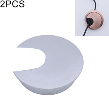 Load image into Gallery viewer, 2 PCS Desk Computer Desktop Zinc Alloy Round Threading Box Hole Cover, Hole Diameter: 35mm (Bright Gold), 35mm Green Bronze, 35mm Red Bronze, 35mm Matte Black, 35mm Matte Silver, 35mm Brushed Steel, 35mm Bright Gold