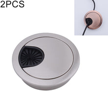 Load image into Gallery viewer, 2 PCS Desk Computer Desktop Zinc Alloy Round Threading Box Hole Cover, Hole Diameter: 60mm (Green Bronze), 60mm