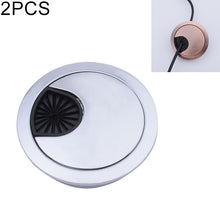Load image into Gallery viewer, 2 PCS Desk Computer Desktop Zinc Alloy Round Threading Box Hole Cover, Hole Diameter: 60mm (Green Bronze), 60mm