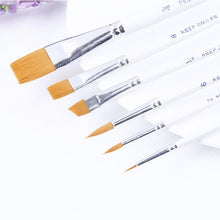 Load image into Gallery viewer, 6 in 1 Artists Oil Painting Brush Set Nylon Hair Wood Handle Acrylic Watercolor Pointed Tip Drawing Pen, Pointed Tip Drawing Pen