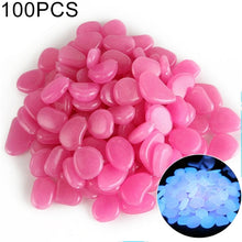 Load image into Gallery viewer, 100 PCS Glow in The Dark Garden Pebbles for Walkways &amp; Decoration and Plants Luminous Stones