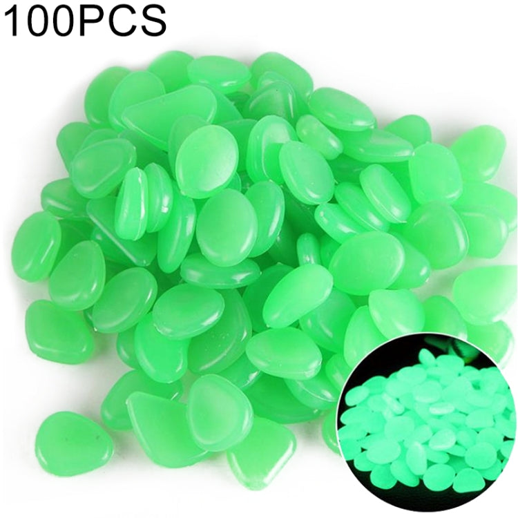 100 PCS Glow in The Dark Garden Pebbles for Walkways & Decoration and Plants Luminous Stones