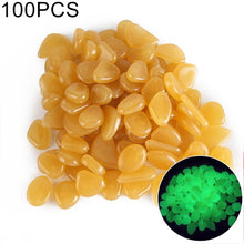 Load image into Gallery viewer, 100 PCS Glow in The Dark Garden Pebbles for Walkways &amp; Decoration and Plants Luminous Stones