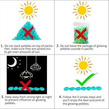 Load image into Gallery viewer, 100 PCS Glow in The Dark Garden Pebbles for Walkways &amp; Decoration and Plants Luminous Stones