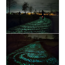 Load image into Gallery viewer, 100 PCS Glow in The Dark Garden Pebbles for Walkways &amp; Decoration and Plants Luminous Stones