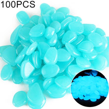 Load image into Gallery viewer, 100 PCS Glow in The Dark Garden Pebbles for Walkways &amp; Decoration and Plants Luminous Stones