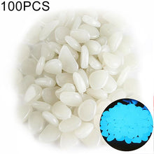 Load image into Gallery viewer, 100 PCS Glow in The Dark Garden Pebbles for Walkways &amp; Decoration and Plants Luminous Stones