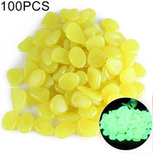 Load image into Gallery viewer, 100 PCS Glow in The Dark Garden Pebbles for Walkways &amp; Decoration and Plants Luminous Stones